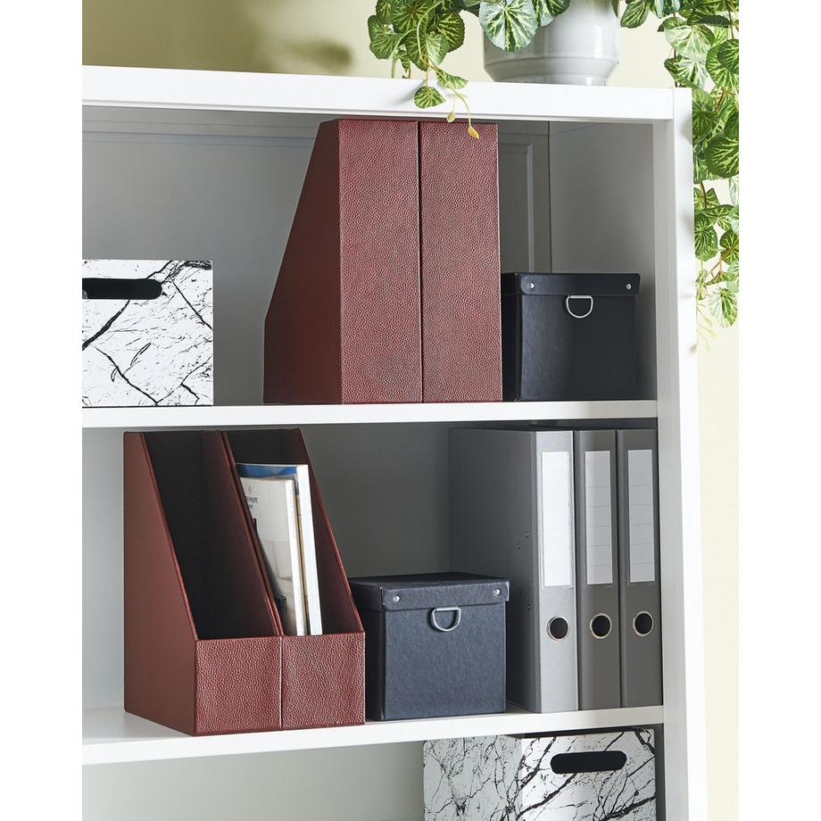 Beliani Korb, Büroaccessoires aus Kunstleder Industriell SUMER  