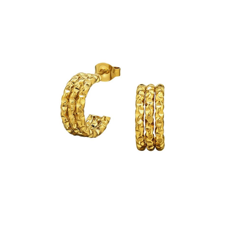 Ohrstecker   Drei Linien/Stäben und Diamantschliff