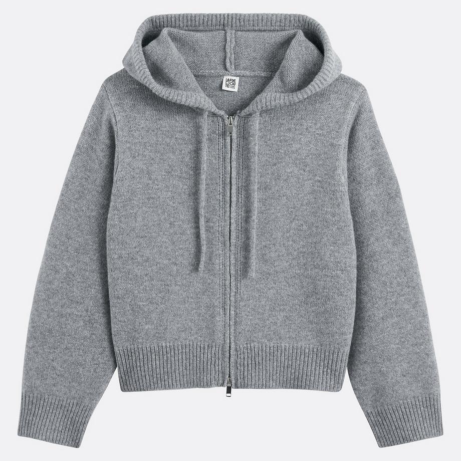 La Redoute Collections Cardigan corto in lana con cappuccio  