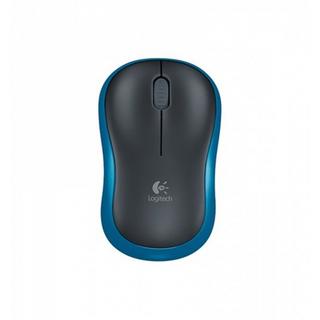 Logitech  M185 (Kabellos, Schwarz, Blau) 