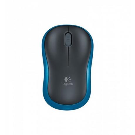 Logitech  M185 (Kabellos, Schwarz, Blau) 