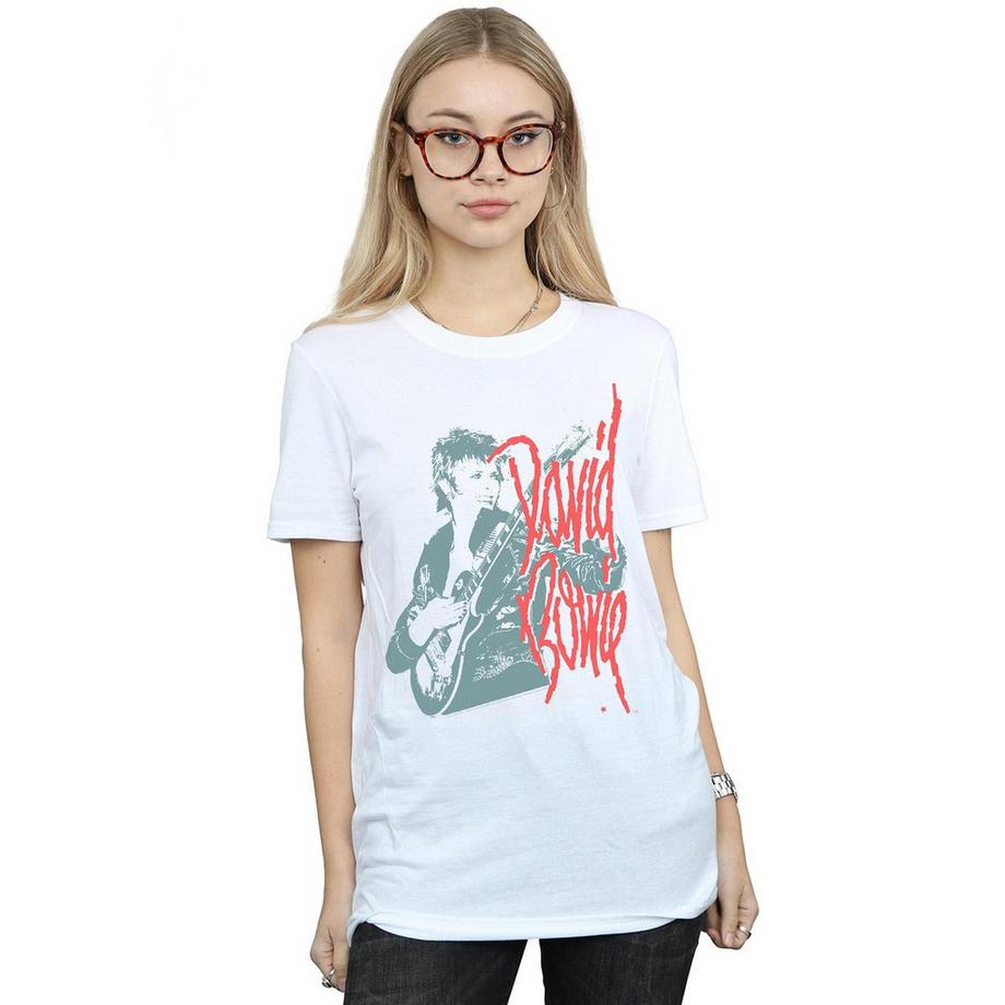 David Bowie T-Shirt Stampa Chitarra  