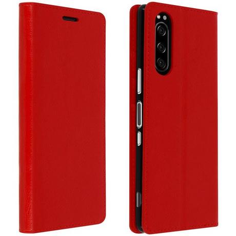 Avizar  Cover Echtleder Sony Xperia 5 Rot 