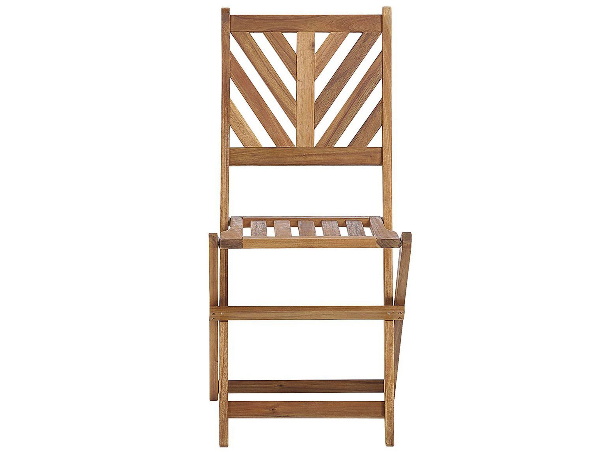 Beliani Set bistrot en Legno d'acacia Classico TERNI  