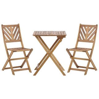 Beliani Bistro Set aus Akazienholz Klassisch TERNI  