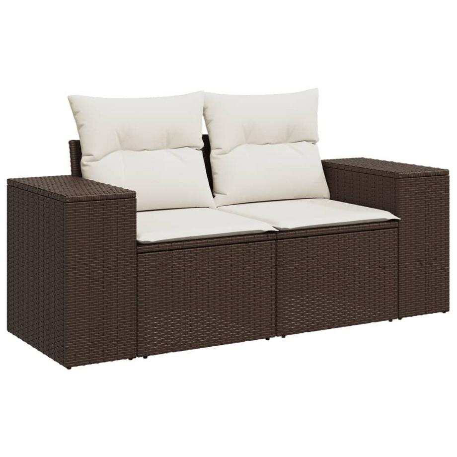 VidaXL Ensemble de canapés de jardin rotin synthétique  