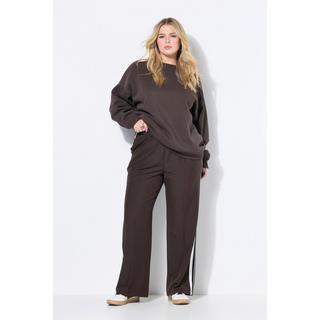 Studio Untold Hose Straight Wide Legs Seitenstreifen  
