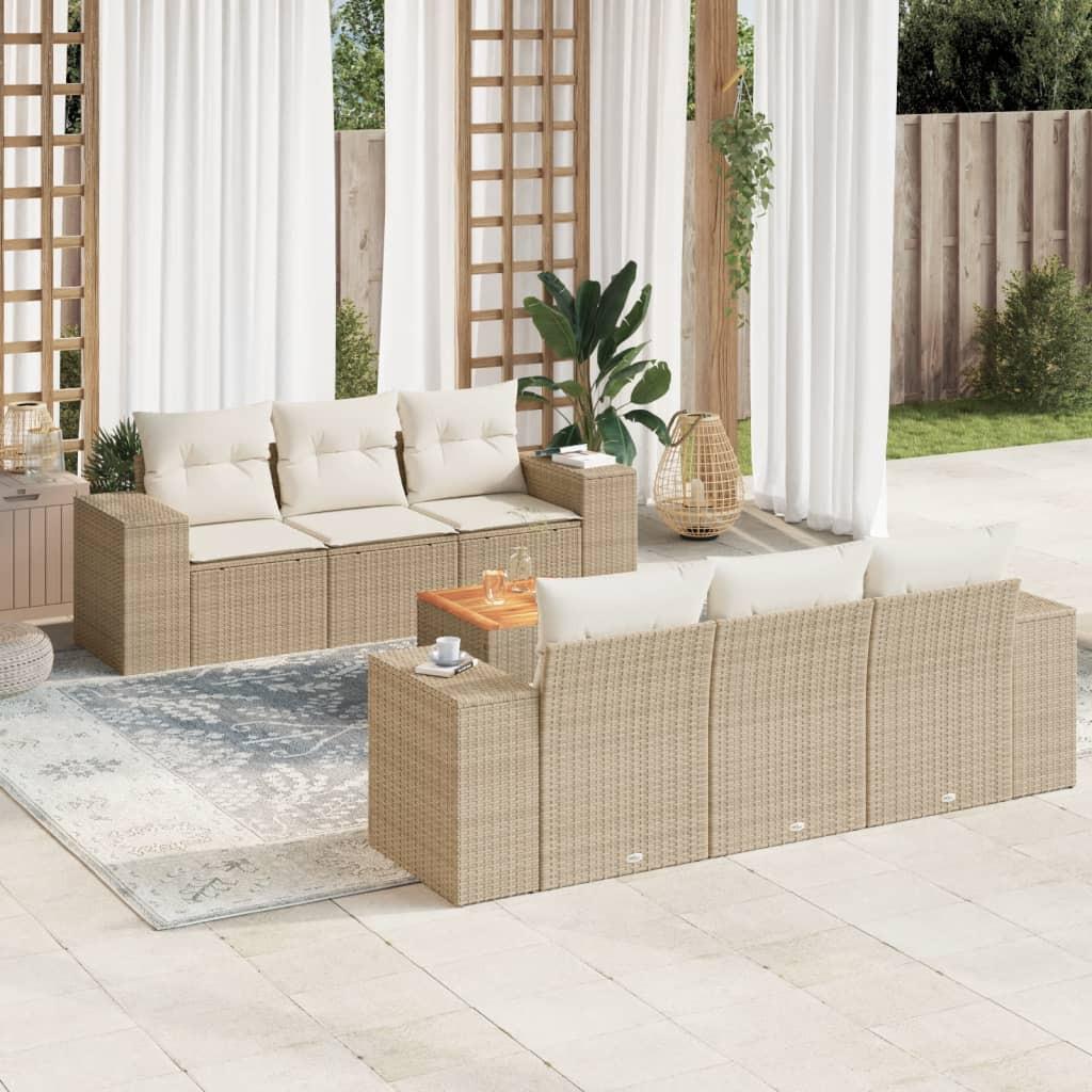 VidaXL set divano da giardino Polirattan  