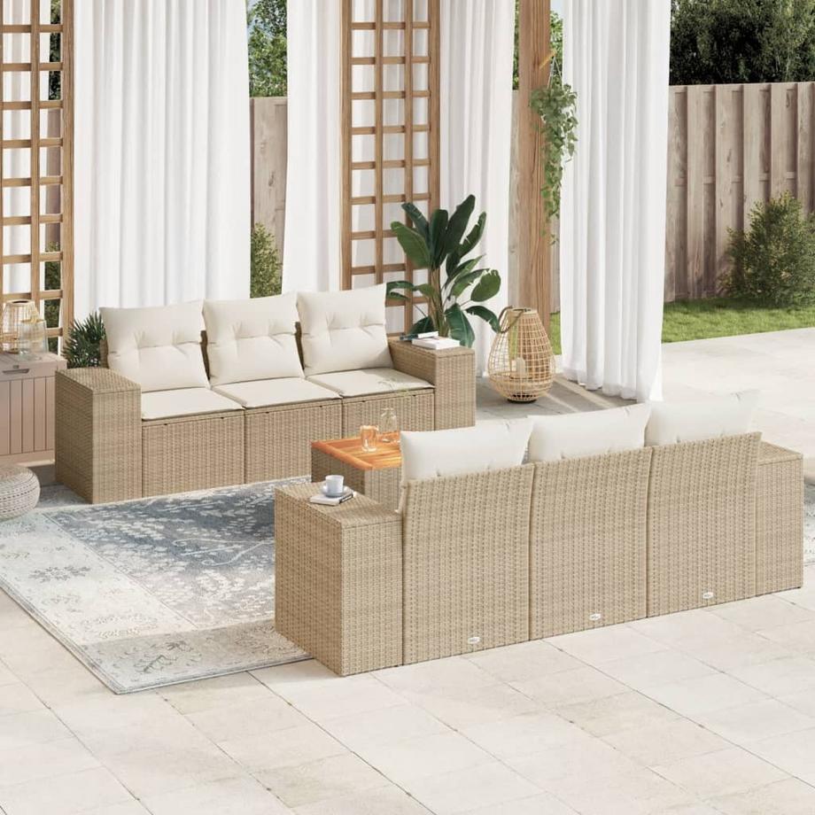 VidaXL Ensemble de canapés de jardin rotin synthétique  