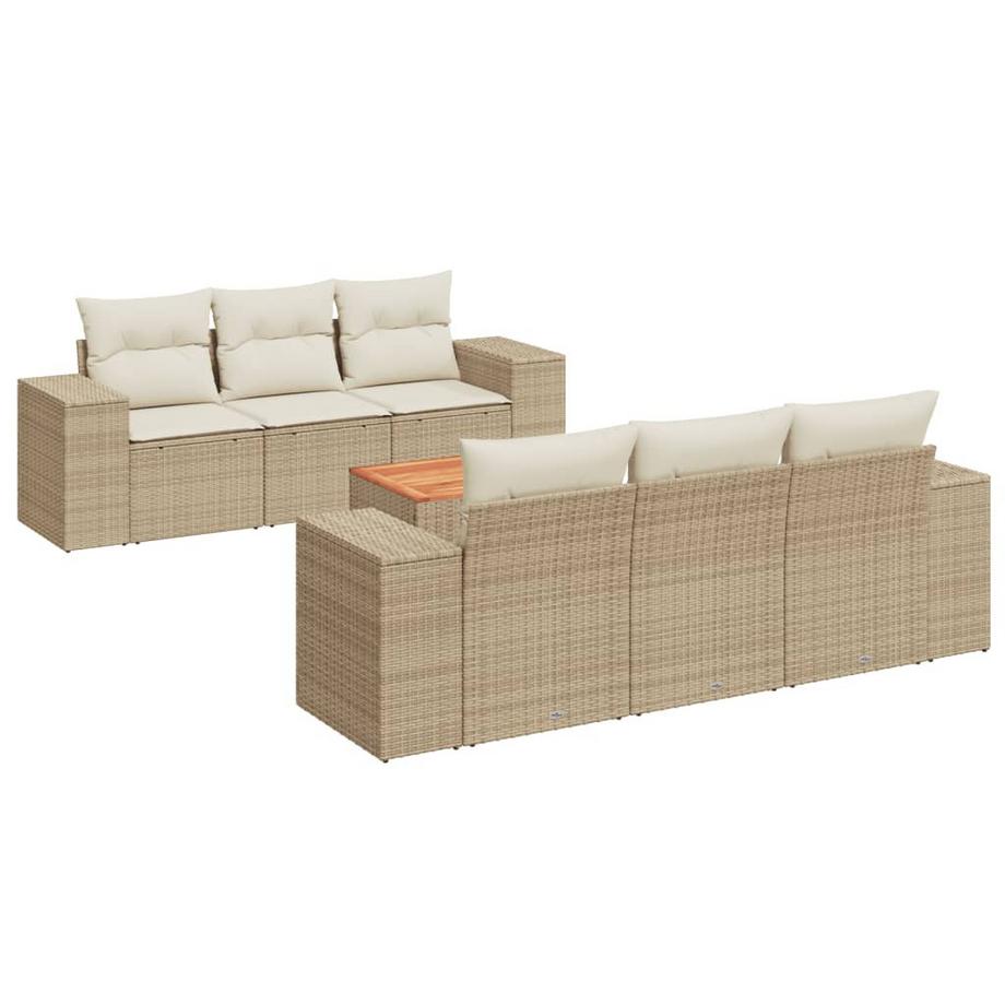 set divano da giardino Polirattan