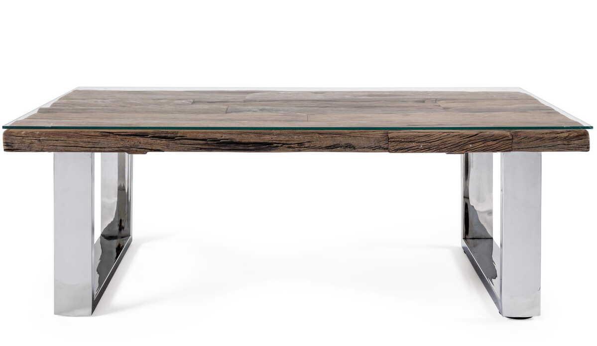 mutoni Table basse avec verre Stanton 110x60  