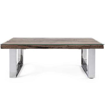 Table basse avec verre Stanton 110x60