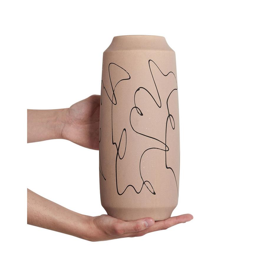 Beliani Blumenvase aus Steinzeug Modern SUNFISH  