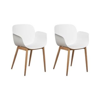 Beliani Lot de 2 chaises de salle à manger en Matière synthétique Moderne ABILENE  