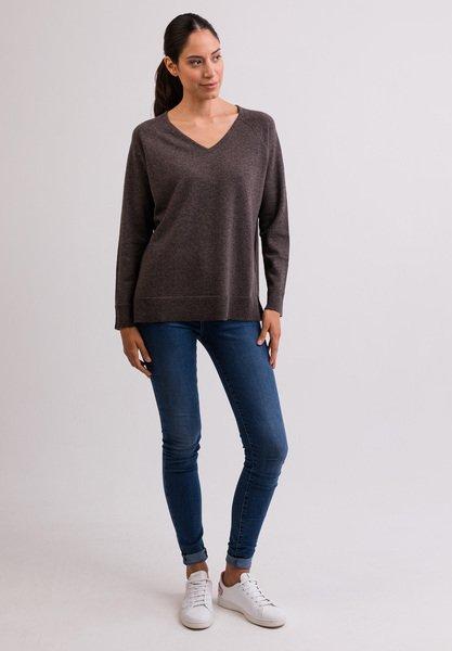 CASH-MERE.CH Pullover mit Seitenschlitzen  