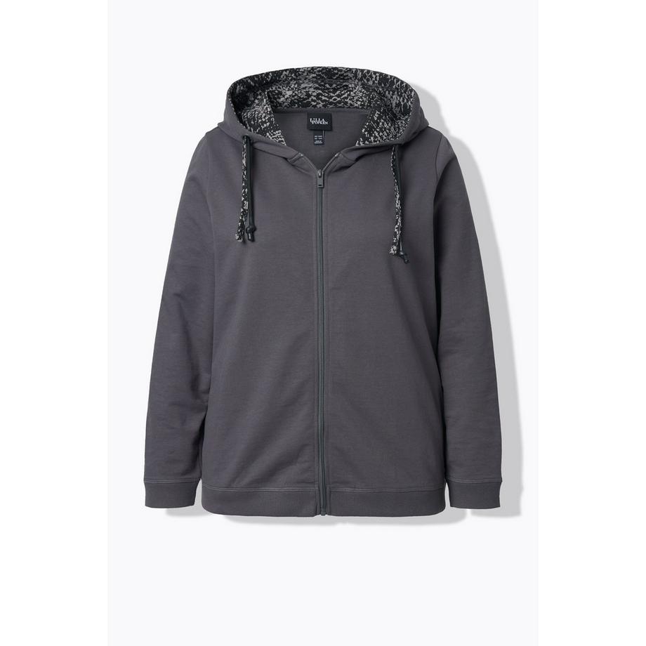 Ulla Popken Veste en Molleton Doublure Capuche Motif Serpent  