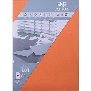 Artoz ARTOZ Papier 1001 A4 107796145 100g, hummerrot 5 Blatt  