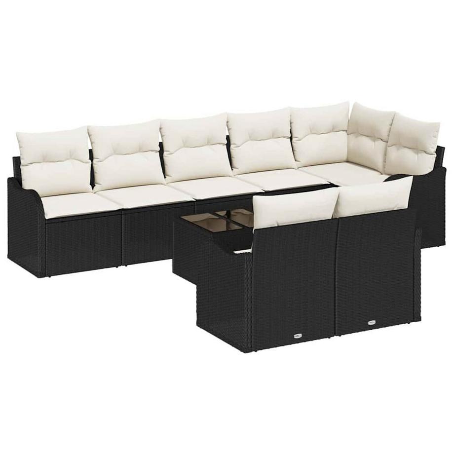 Ensemble de canapé de jardin poly rattan