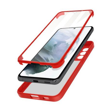 Avizar  Cover 360° Samsung Galaxy S21 Plus rosso 