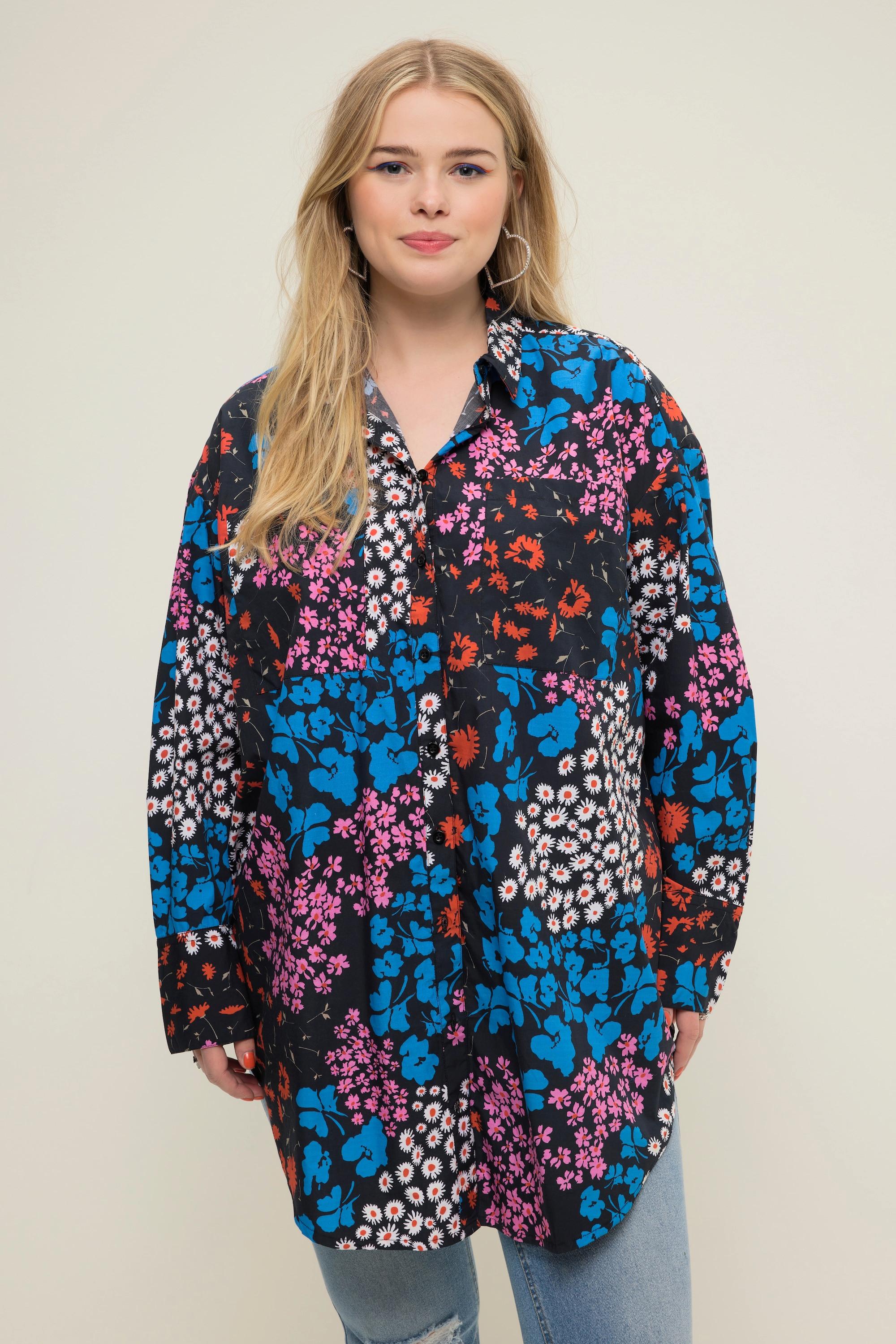 Studio Untold  Chemisier oversize avec patte de boutonnage et motif fleur 