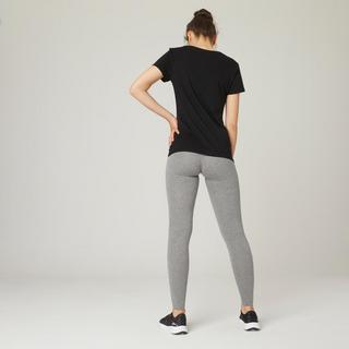 DOMYOS  Leggings donna slim fit cotone 