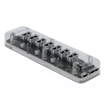 64088 Schnittstellen-Hub USB 3.2 Gen 1 (3.1 Gen 1) Micro-B 5000 Mbits Transparent