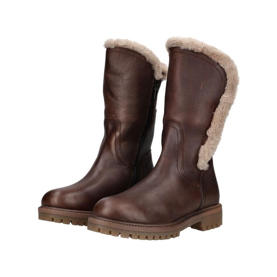 Bagatt Stivali in pelle con bordo in pelliccia sintetica  
