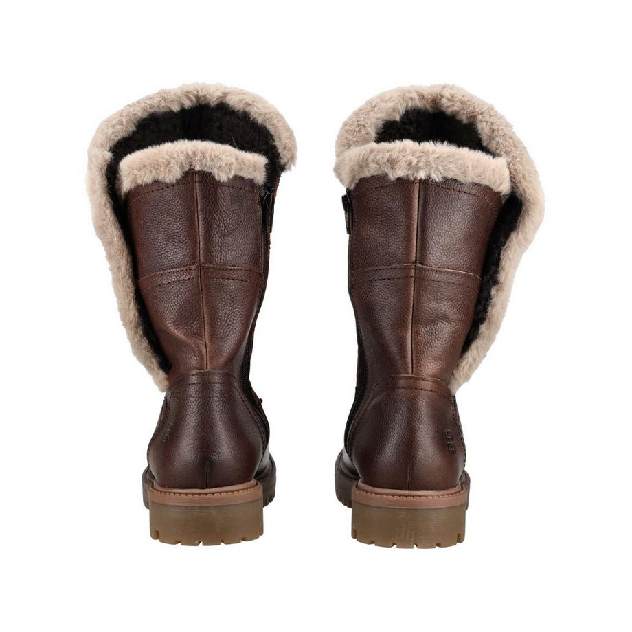Bagatt Stivali in pelle con bordo in pelliccia sintetica  