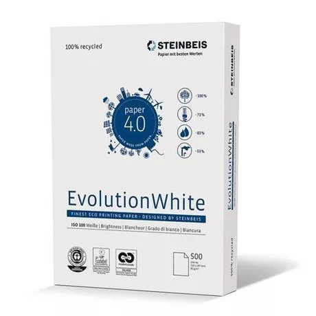 STEINBEIS  STEINBEIS Evolution White A4 88048413 80g, recycling 500 Blatt 