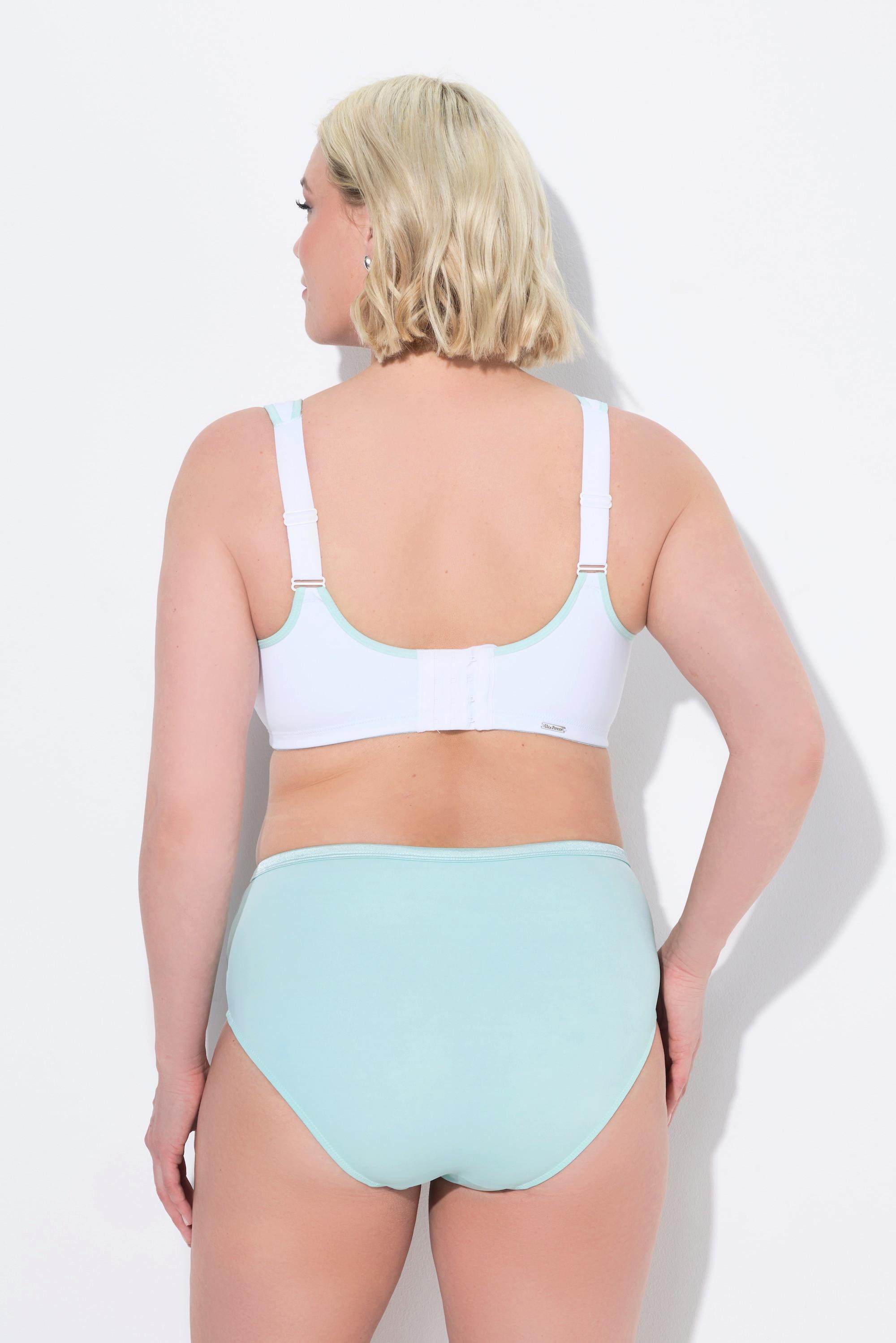 Ulla Popken Reggiseno sportivo senza ferretto microfibra inserto in rete coppa C-D  