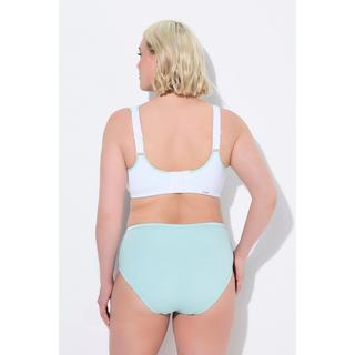 Ulla Popken Reggiseno sportivo senza ferretto microfibra inserto in rete coppa C-D  