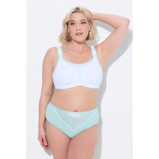 Ulla Popken Reggiseno sportivo senza ferretto microfibra inserto in rete coppa C-D  