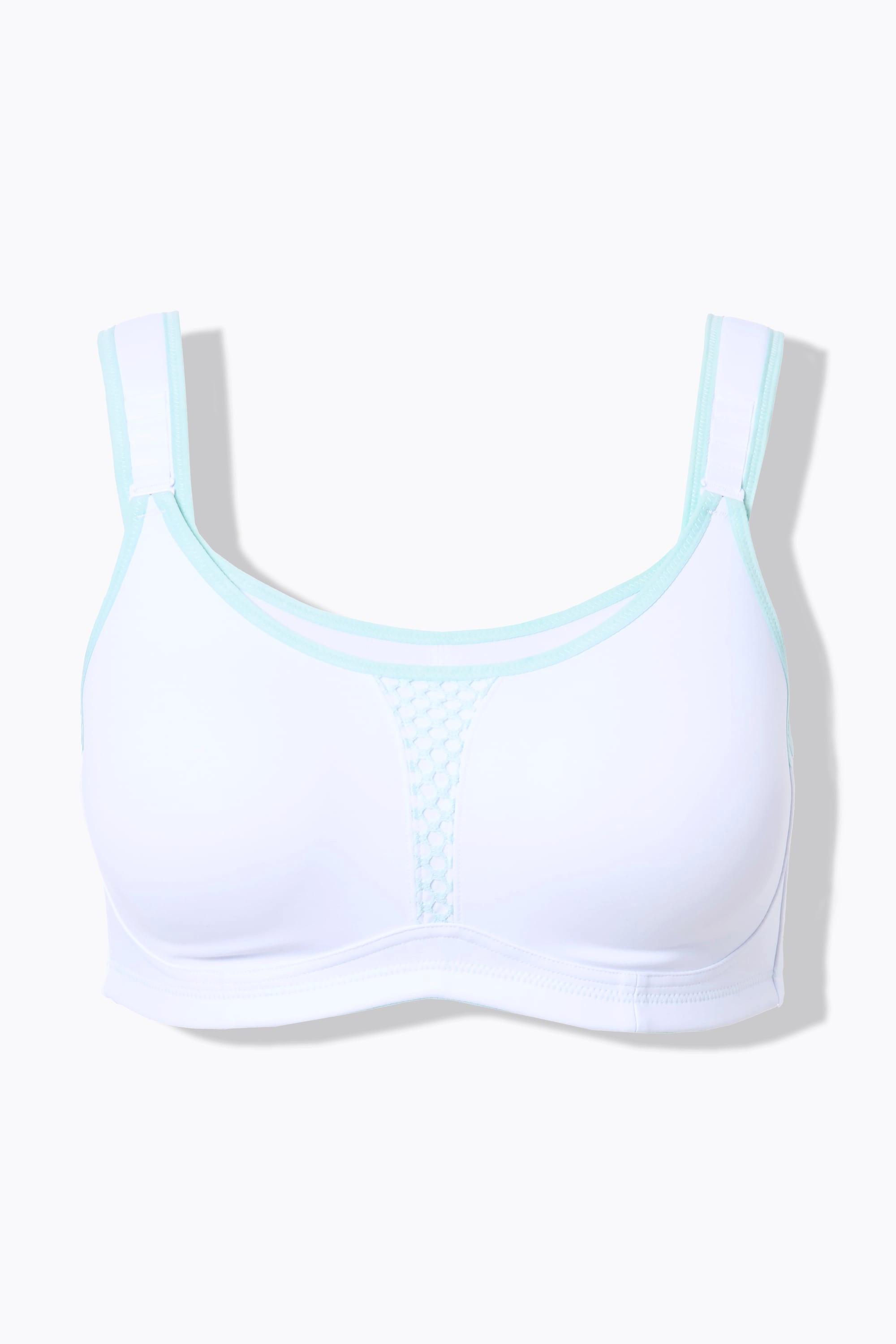 Ulla Popken Reggiseno sportivo senza ferretto microfibra inserto in rete coppa C-D  