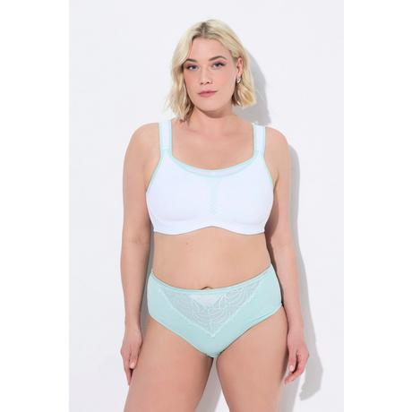 Ulla Popken Reggiseno sportivo senza ferretto microfibra inserto in rete coppa C-D  