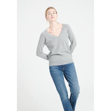 LILLY 6 Pullover mit V-Ausschnitt - 100% Kaschmir