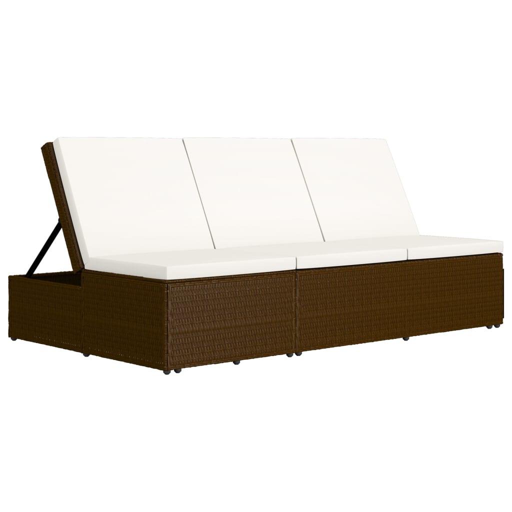 VidaXL Sonnenbett poly-rattan  