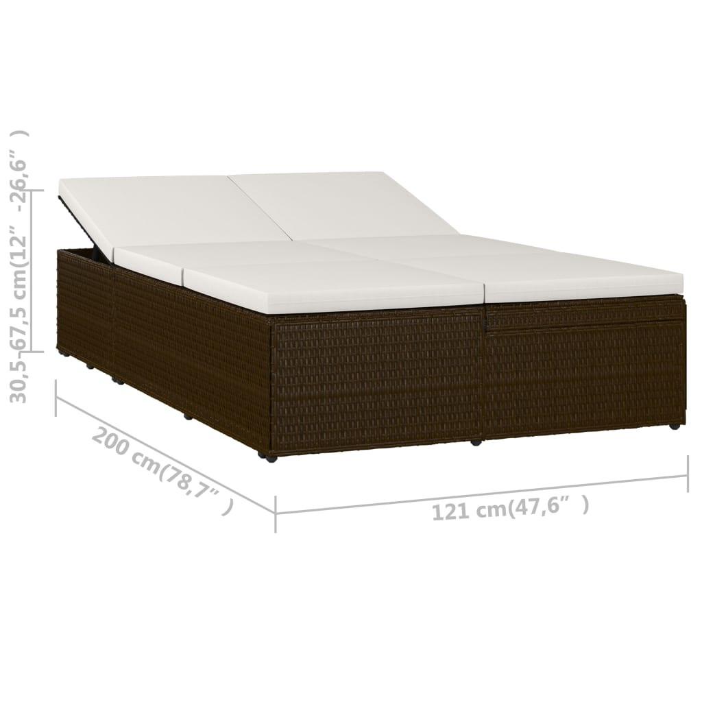 VidaXL Sonnenbett poly-rattan  