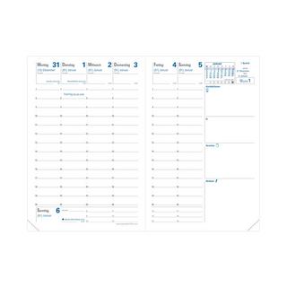 QUO-VADIS Quo Vadis - Terminkalender - 2025 - Geschäft - Die Woche Planning - Deutsch - Club - Braun - Dez/Dez - 10x15 cm - Clairefontaine-Papier Weiß - Hergestellt in Frankreich  