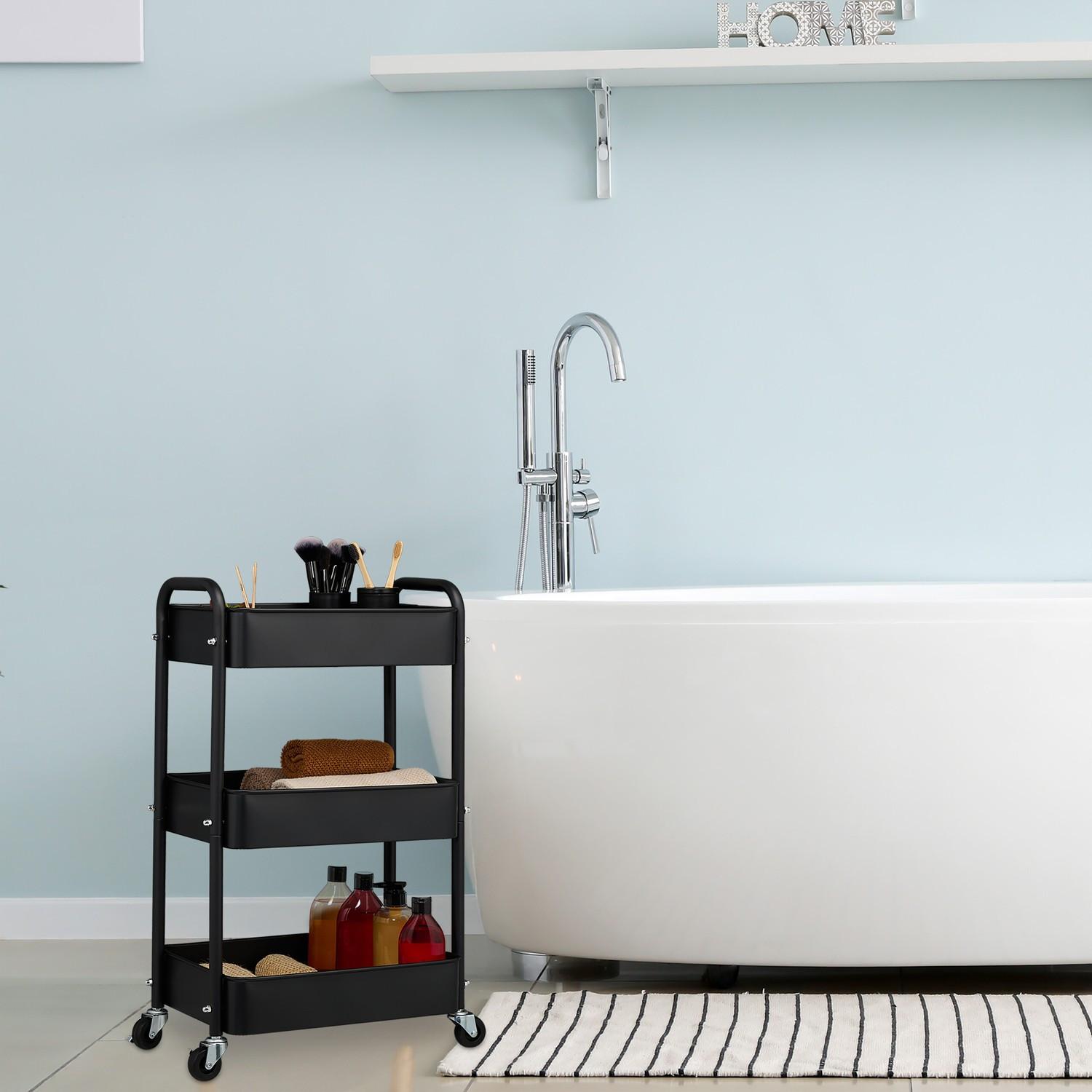 Northix Wagen mit 3 Regalen  