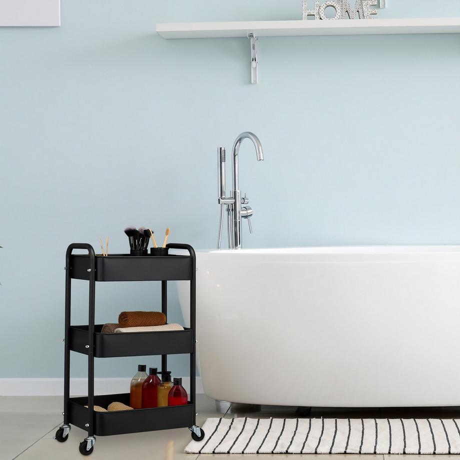 Northix Wagen mit 3 Regalen  