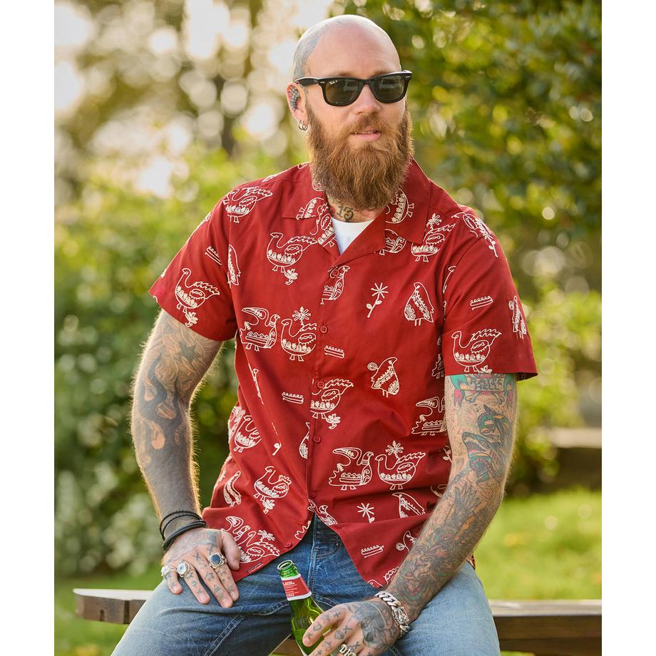 Joe Browns Chemise à col ouvert brodée motif oiseau  