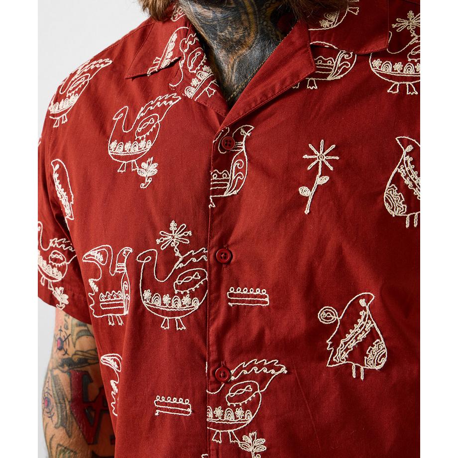 Joe Browns Chemise à col ouvert brodée motif oiseau  