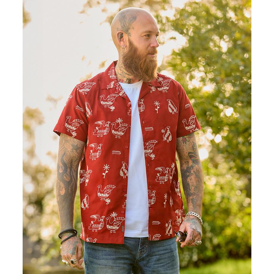 Joe Browns Chemise à col ouvert brodée motif oiseau  