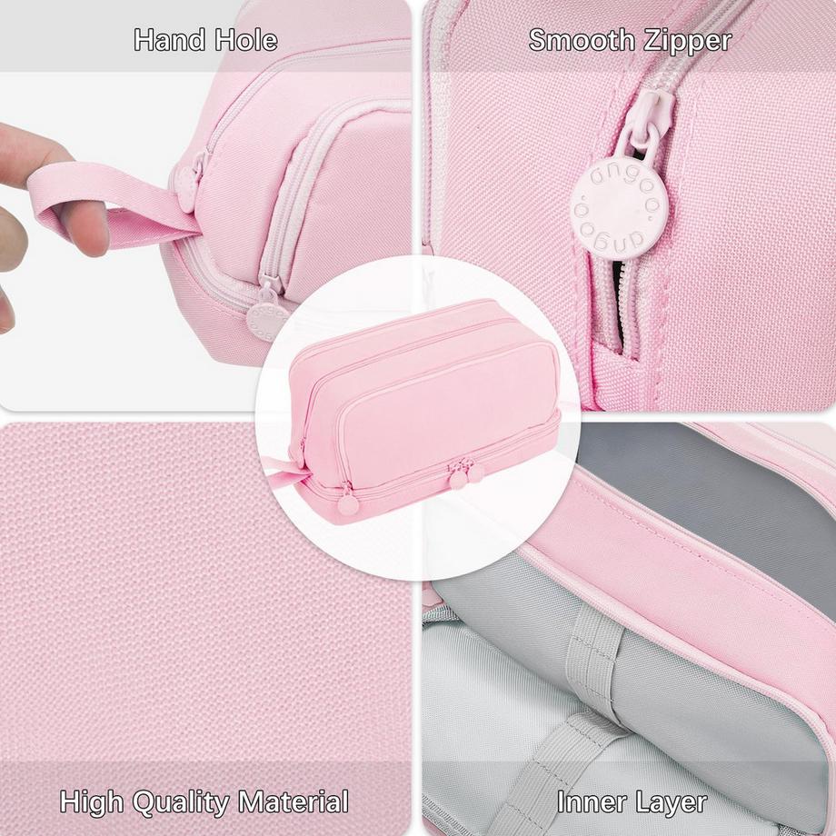 Only-bags.store Trousse à crayons Large avec 3+1 compartiments Trousse à crayons de grande capacité Trousse à crayons pour adolescents  