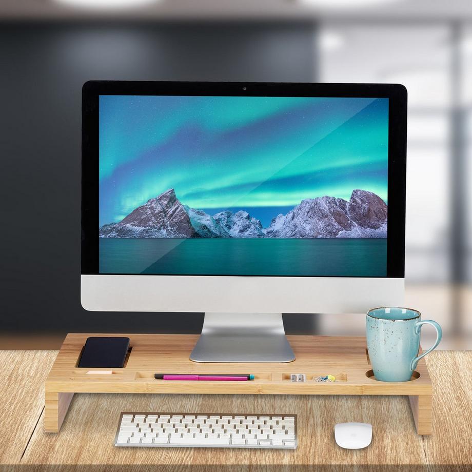 B2X  Support d'écran en bambou 