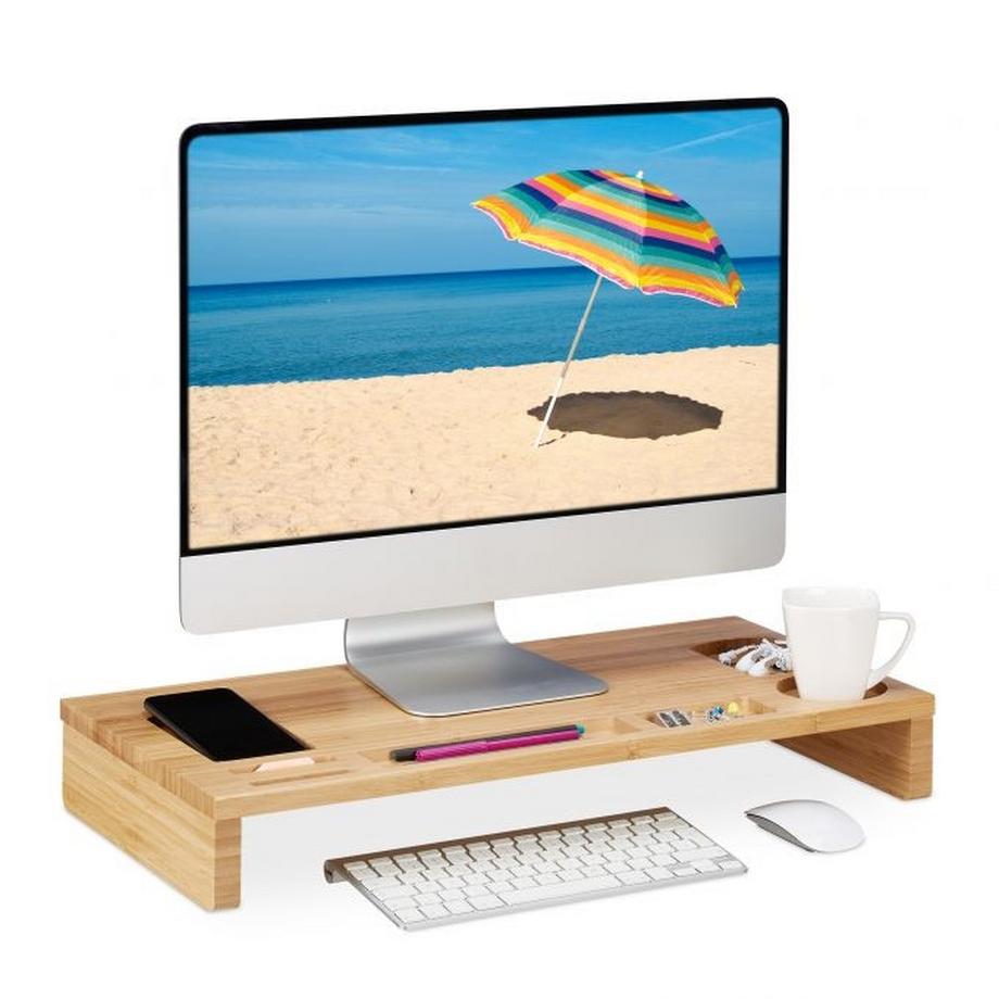 Bambus-Bildschirmständer