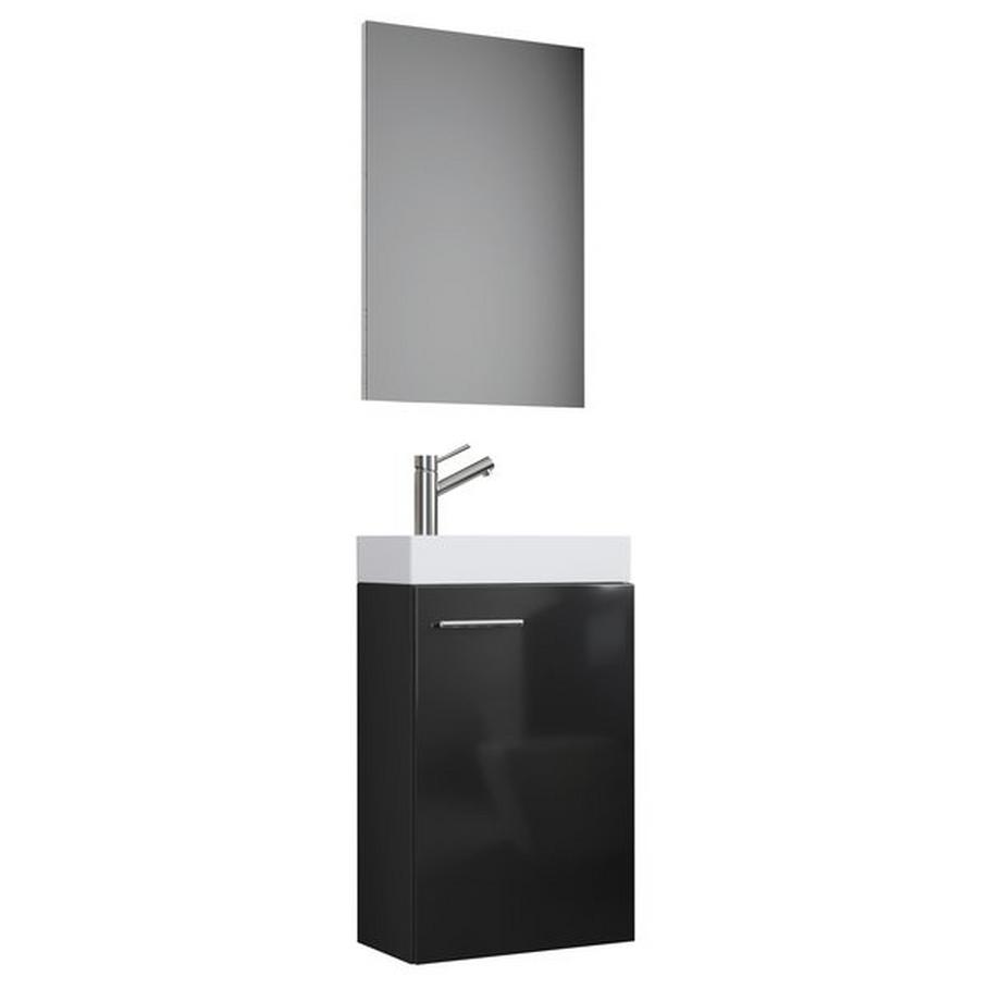 VCM 3-tlg Badmöbel Set Gäste WC Gästebad Waschplatz Waschtisch klein schmal Slito SP  