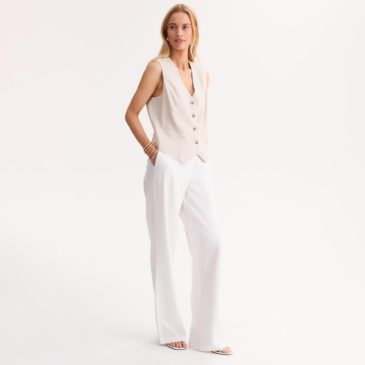 La Redoute Collections Ärmellose Weste mit Knopfleiste  