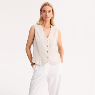 La Redoute Collections Ärmellose Weste mit Knopfleiste  