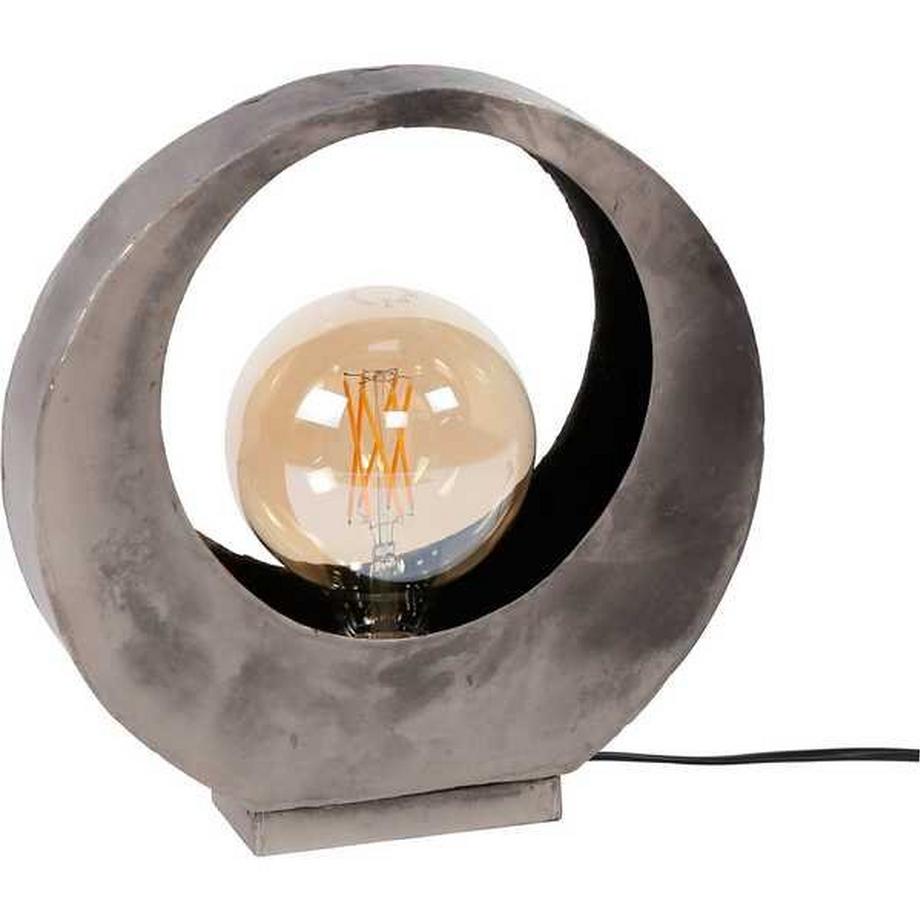 Tischleuchte Full Moon Altsilber Finish